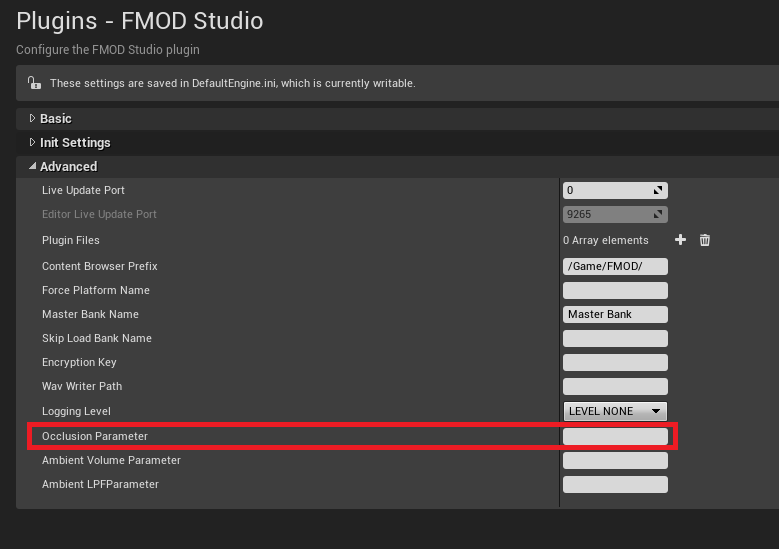 Occlusion Settings